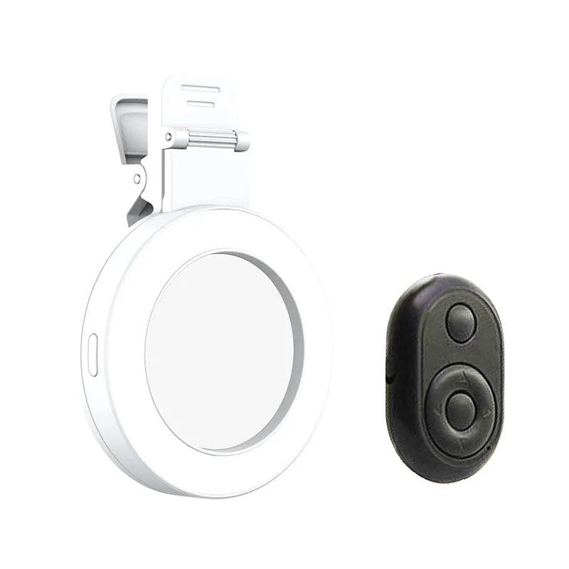 Clip-on Ring Light with Makeup Mirror & Remote Control - Image 12