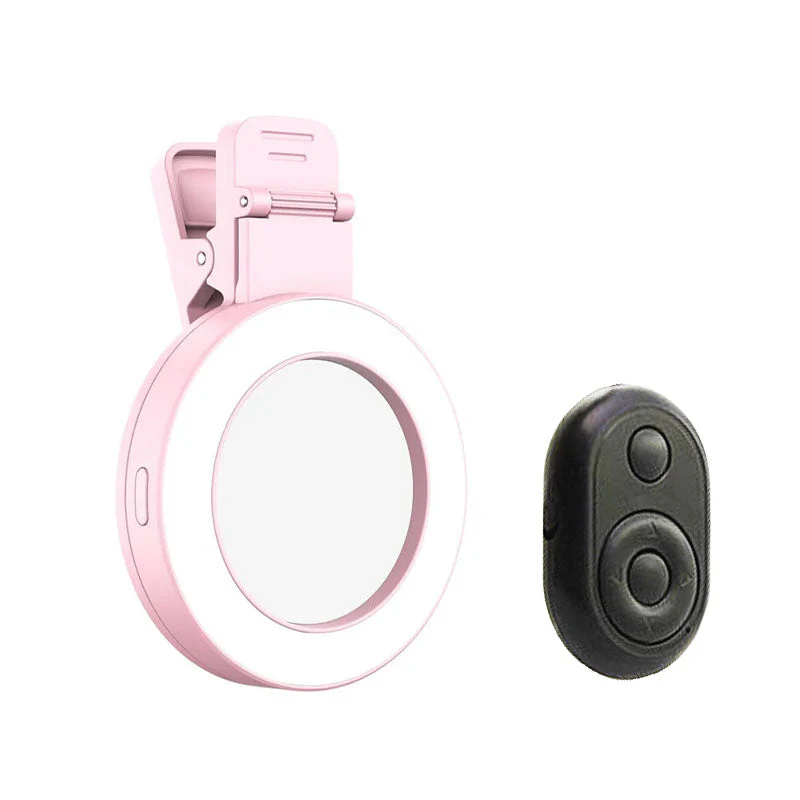 Clip-on Ring Light with Makeup Mirror & Remote Control - Image 13