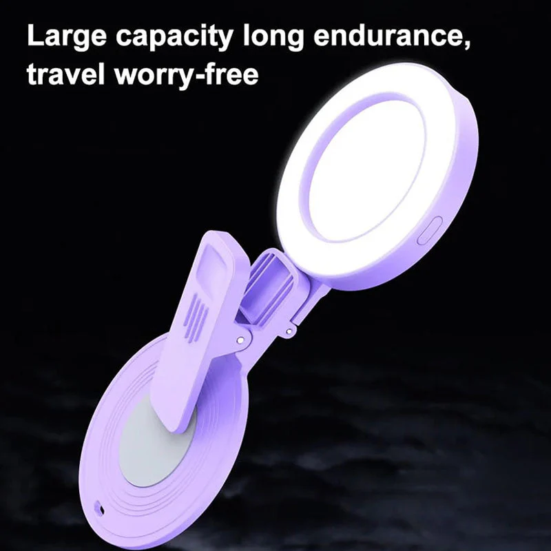 Clip-on Ring Light with Makeup Mirror & Remote Control - Image 6