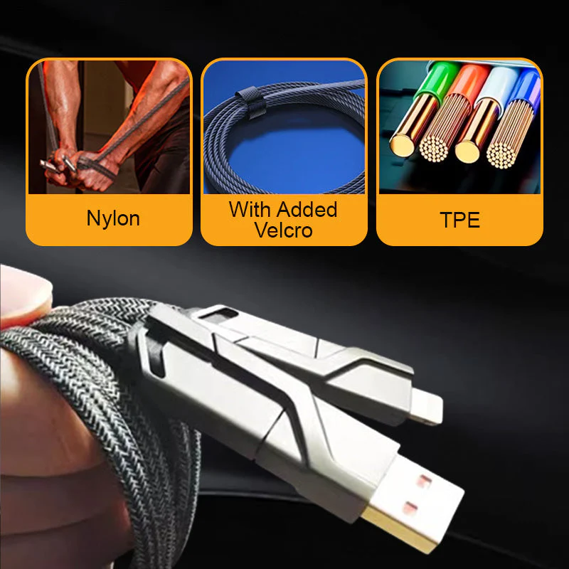 4-in-1 Fast Charging & Data Sync Charger Cord - Image 7