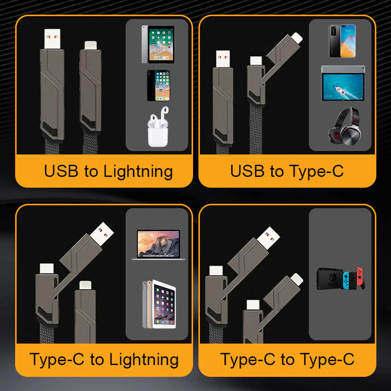 4-in-1 Fast Charging & Data Sync Charger Cord - Image 9