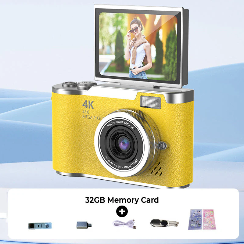 💎 60% OFF! 💎 4K HD Flip-Screen Digital Camera – 8X Zoom, Auto Focus & Rotating Screen for Vlogging & Selfies 📸🌈 - Image 14