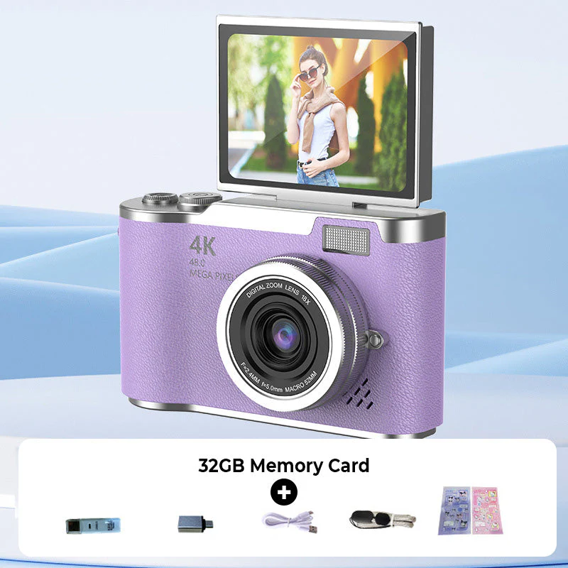 💎 60% OFF! 💎 4K HD Flip-Screen Digital Camera – 8X Zoom, Auto Focus & Rotating Screen for Vlogging & Selfies 📸🌈 - Image 15