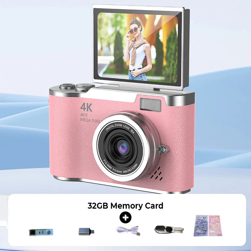 💎 60% OFF! 💎 4K HD Flip-Screen Digital Camera – 8X Zoom, Auto Focus & Rotating Screen for Vlogging & Selfies 📸🌈 - Image 16