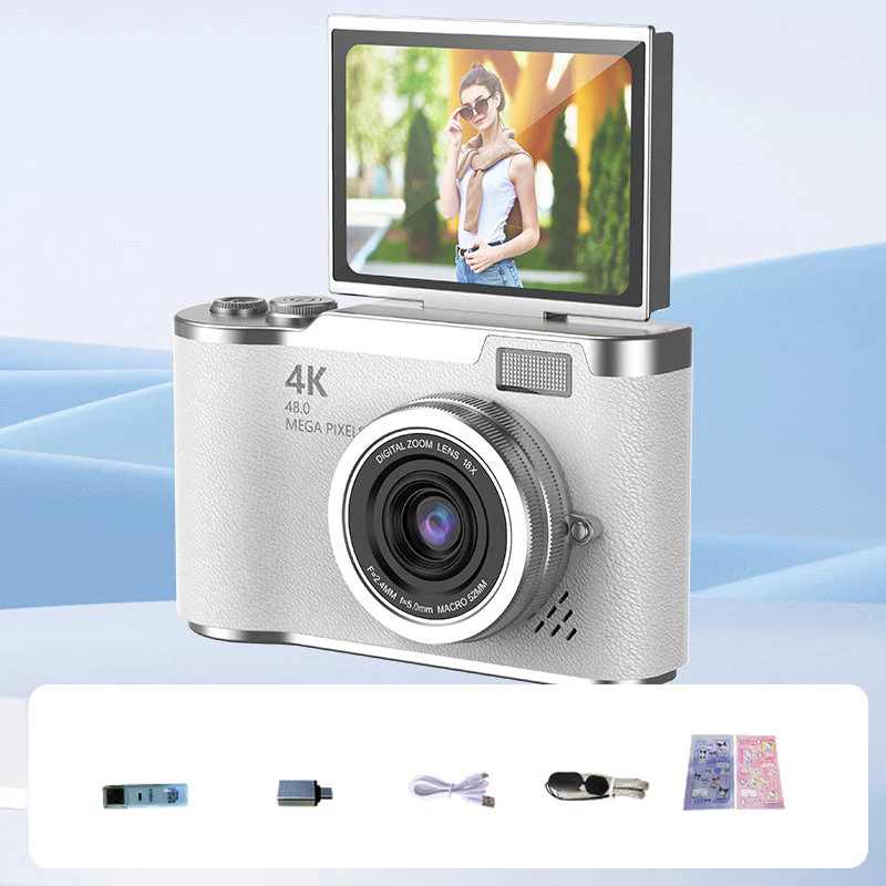 💎 60% OFF! 💎 4K HD Flip-Screen Digital Camera – 8X Zoom, Auto Focus & Rotating Screen for Vlogging & Selfies 📸🌈 - Image 18
