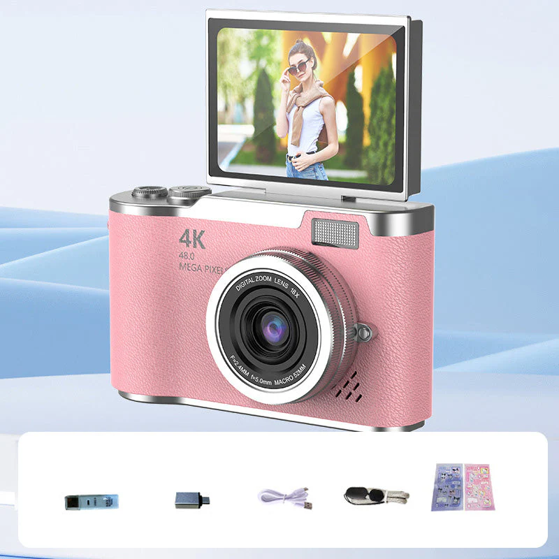💎 60% OFF! 💎 4K HD Flip-Screen Digital Camera – 8X Zoom, Auto Focus & Rotating Screen for Vlogging & Selfies 📸🌈 - Image 20