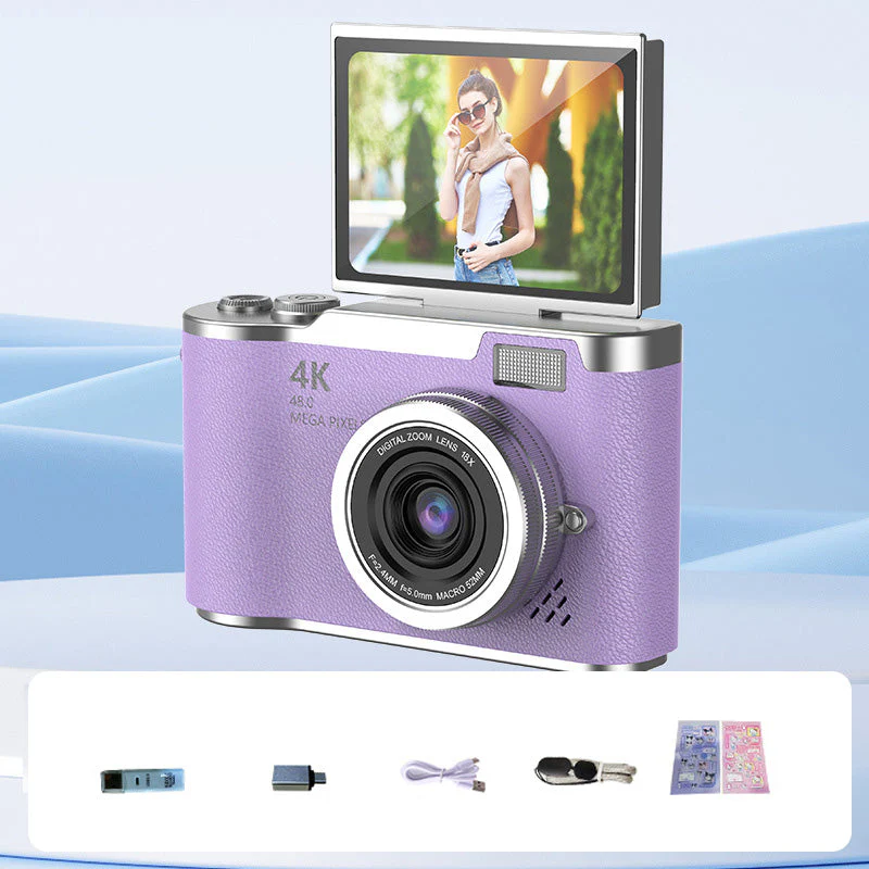 💎 60% OFF! 💎 4K HD Flip-Screen Digital Camera – 8X Zoom, Auto Focus & Rotating Screen for Vlogging & Selfies 📸🌈 - Image 23