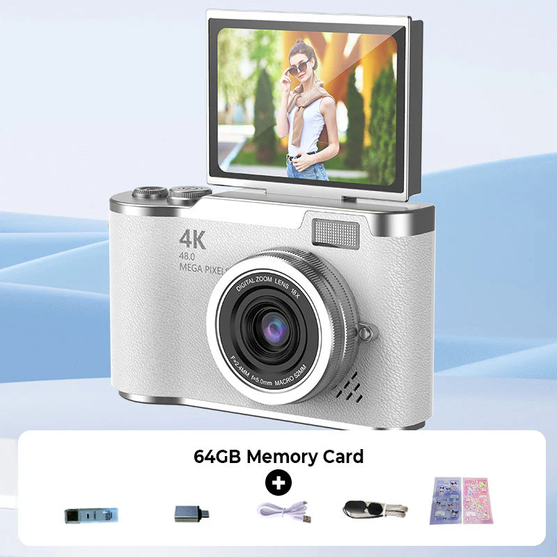 💎 60% OFF! 💎 4K HD Flip-Screen Digital Camera – 8X Zoom, Auto Focus & Rotating Screen for Vlogging & Selfies 📸🌈 - Image 26
