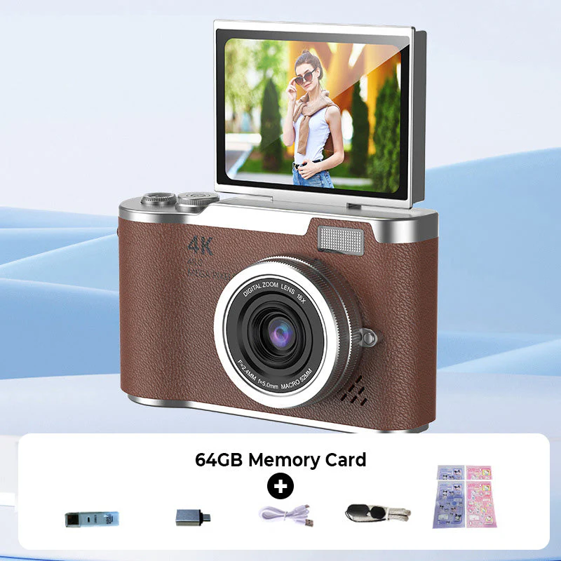💎 60% OFF! 💎 4K HD Flip-Screen Digital Camera – 8X Zoom, Auto Focus & Rotating Screen for Vlogging & Selfies 📸🌈 - Image 28