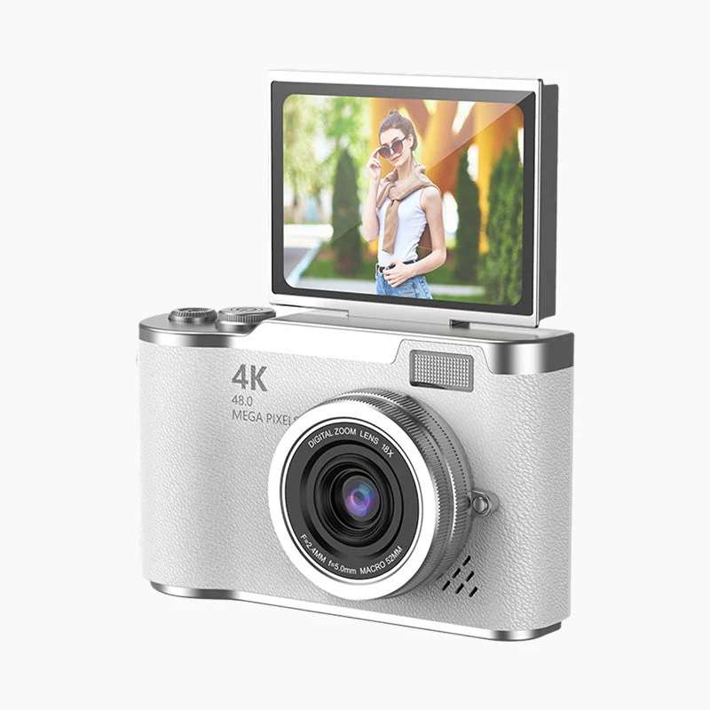 💎 60% OFF! 💎 4K HD Flip-Screen Digital Camera – 8X Zoom, Auto Focus & Rotating Screen for Vlogging & Selfies 📸🌈 - Image 4