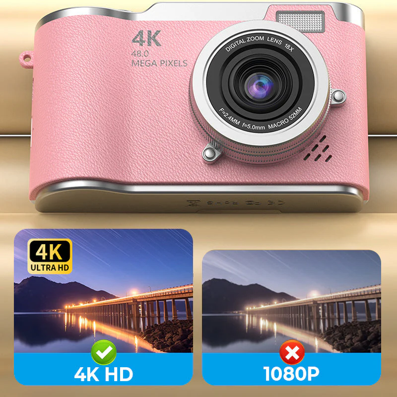 💎 60% OFF! 💎 4K HD Flip-Screen Digital Camera – 8X Zoom, Auto Focus & Rotating Screen for Vlogging & Selfies 📸🌈 - Image 7