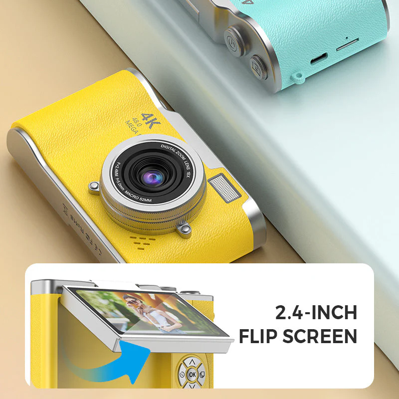 💎 60% OFF! 💎 4K HD Flip-Screen Digital Camera – 8X Zoom, Auto Focus & Rotating Screen for Vlogging & Selfies 📸🌈 - Image 9