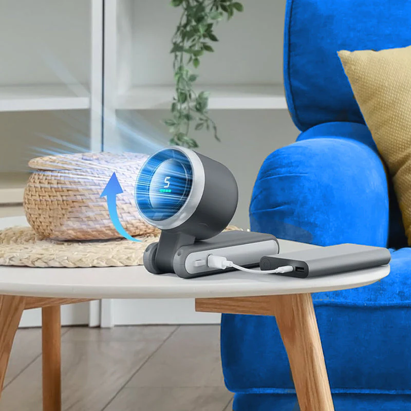 ๐ 5-Speed Foldable Fan โ Compact, Strong Wind, Rechargeable, On-the-Go Cooling ๐จ๐ - Image 5