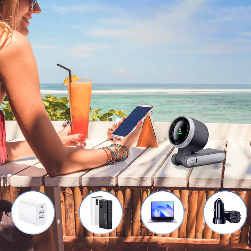 ๐ 5-Speed Foldable Fan โ Compact, Strong Wind, Rechargeable, On-the-Go Cooling ๐จ๐ - Image 6
