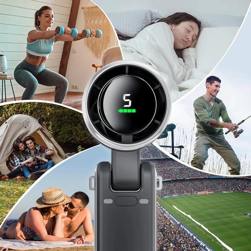 ๐ 5-Speed Foldable Fan โ Compact, Strong Wind, Rechargeable, On-the-Go Cooling ๐จ๐ - Image 7