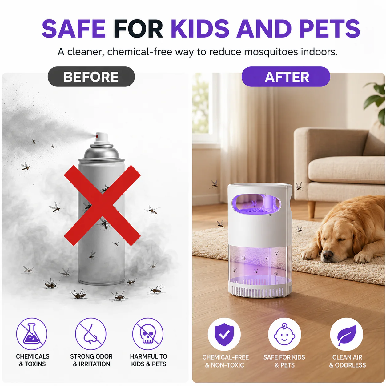 🌙 LIMITED-TIME 50% OFF! ✨ UV Mosquito Killer Lamp – USB, Quiet, Chemical-Free 🦟 - Image 3