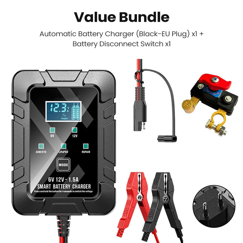 ⚡ 1.5A 6V/12V Automatic Battery Charger – Fast, Safe & Reliable Charging 🔋✨ - Image 11