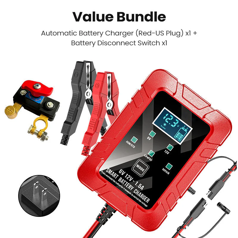 ⚡ 1.5A 6V/12V Automatic Battery Charger – Fast, Safe & Reliable Charging 🔋✨ - Image 14