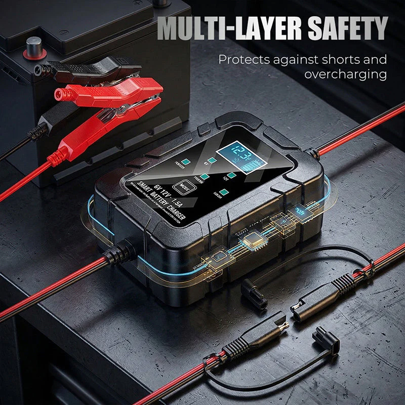⚡ 1.5A 6V/12V Automatic Battery Charger – Fast, Safe & Reliable Charging 🔋✨ - Image 5