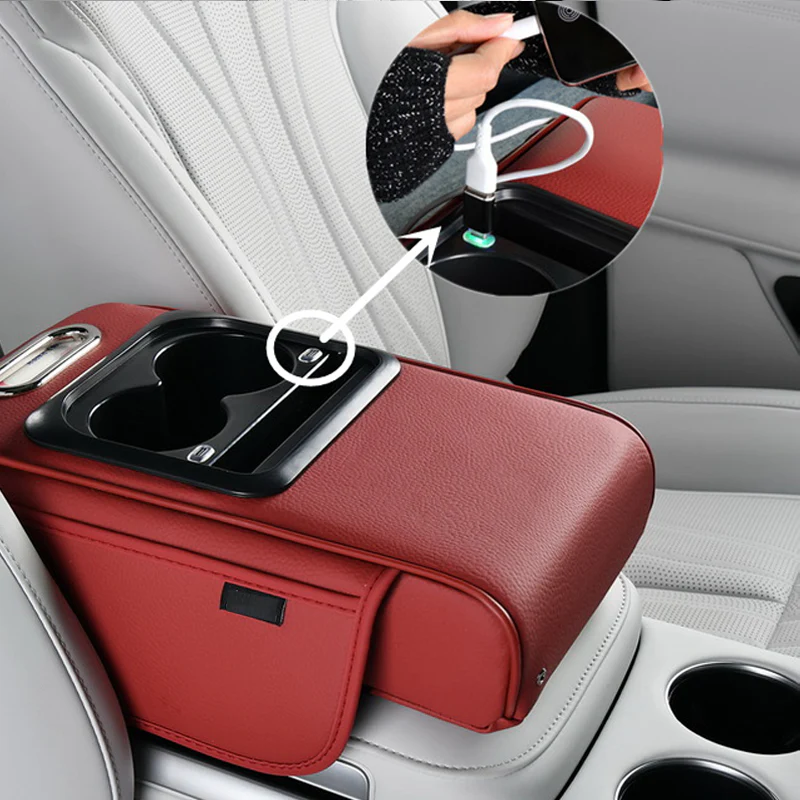 Car Armrest Organizer with USB Charging Ports - Image 5