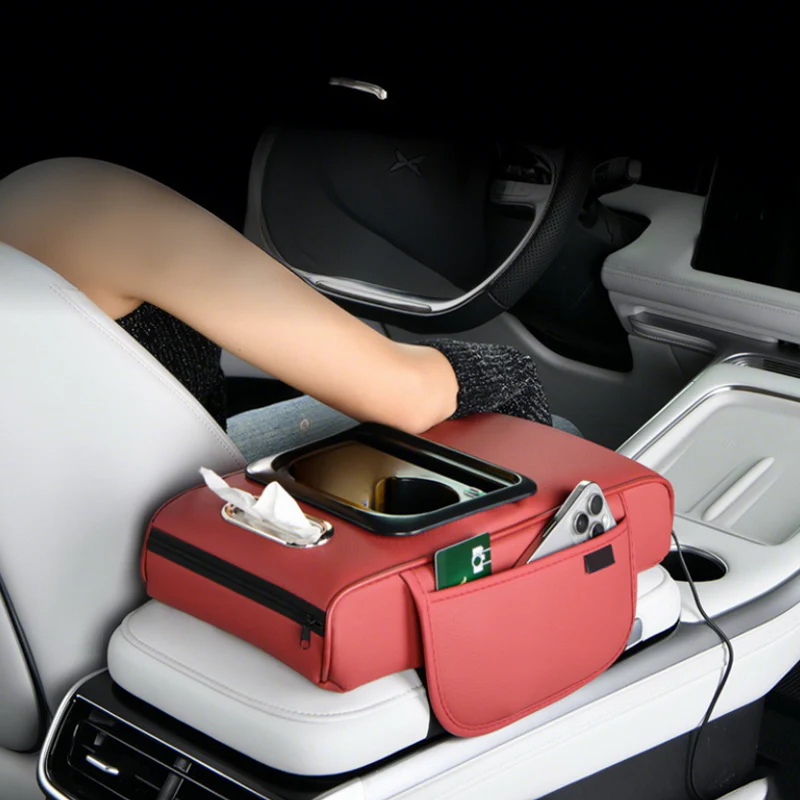 Car Armrest Organizer with USB Charging Ports - Image 7