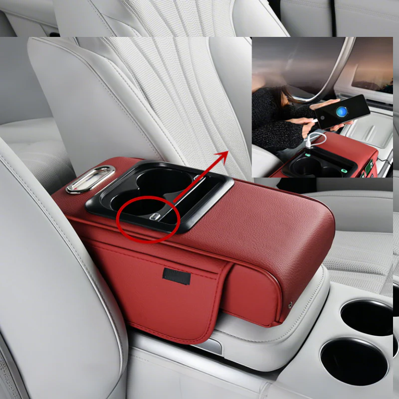 Car Armrest Organizer with USB Charging Ports - Image 8