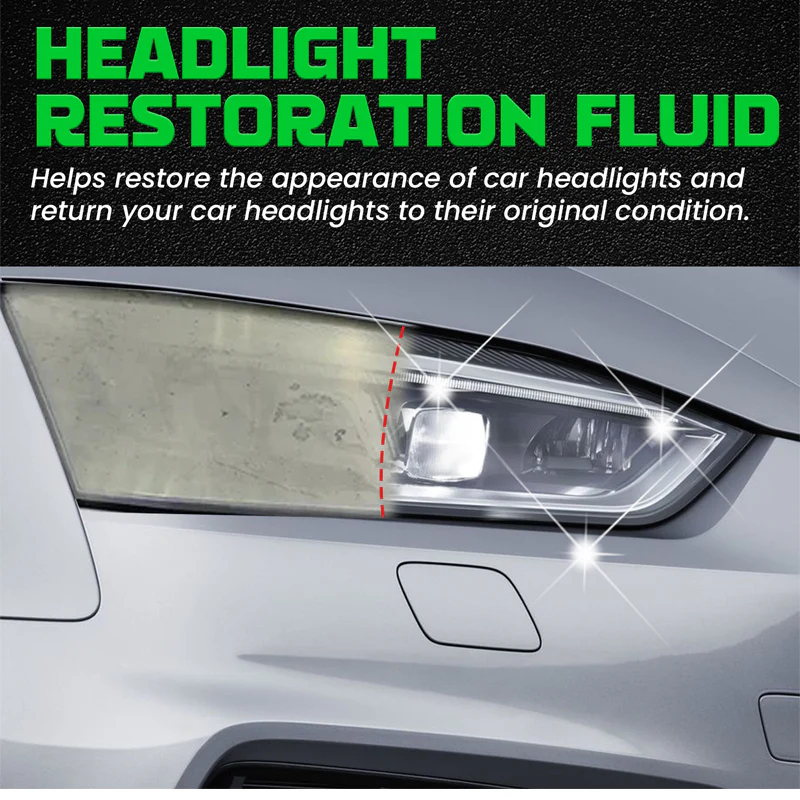 Automotive Headlamp Restoration Fluid, Restore Oxidized & Yellowed Headlights with Crystalline Coating, Anti-Blur Refurbisher - Image 2