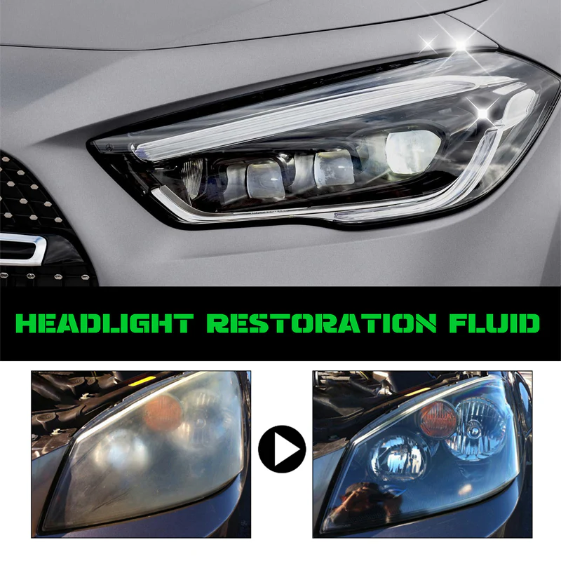 Automotive Headlamp Restoration Fluid, Restore Oxidized & Yellowed Headlights with Crystalline Coating, Anti-Blur Refurbisher - Image 3