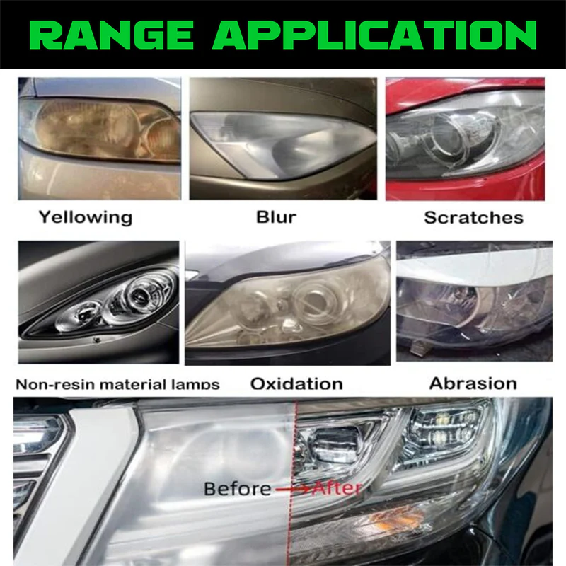Automotive Headlamp Restoration Fluid, Restore Oxidized & Yellowed Headlights with Crystalline Coating, Anti-Blur Refurbisher - Image 6