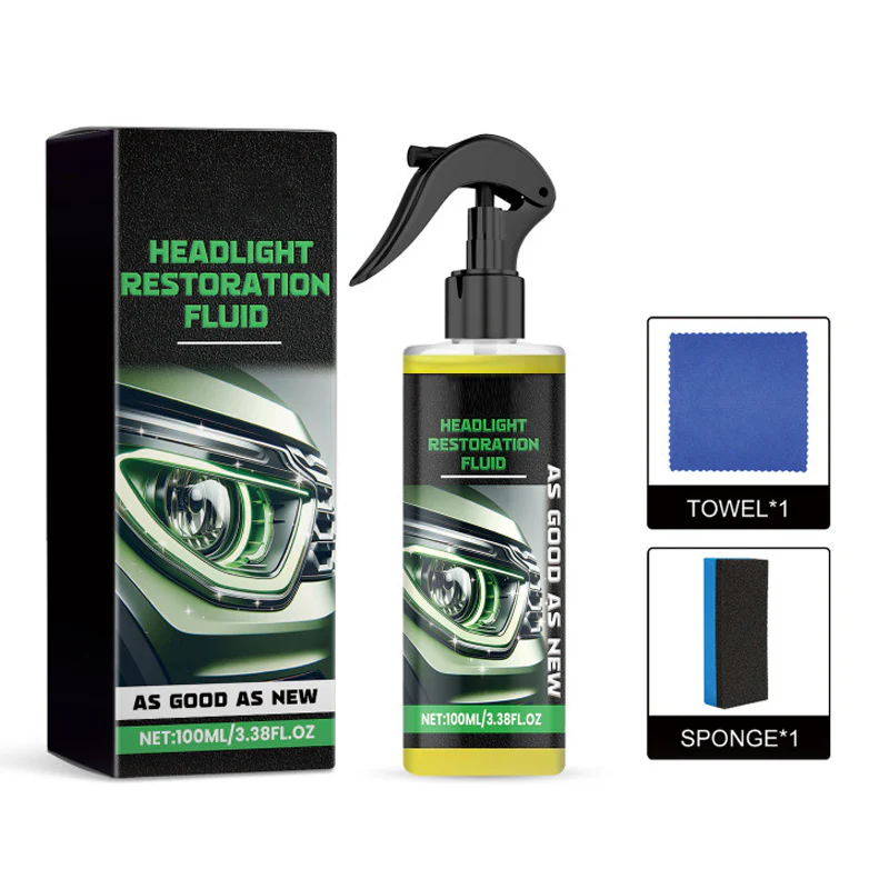 Automotive Headlamp Restoration Fluid, Restore Oxidized & Yellowed Headlights with Crystalline Coating, Anti-Blur Refurbisher - Image 9