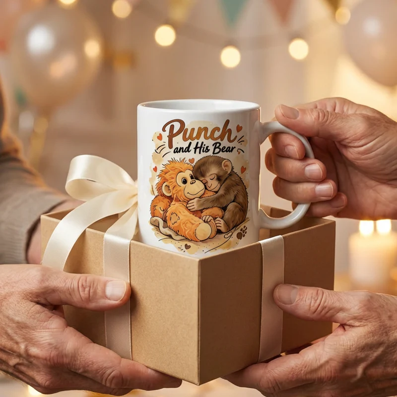 📖 Storytime Sips | “Punch and His Bear” Ceramic Mug | Fun Design for Tea Lovers 🐻【50% OFF】 - Image 7