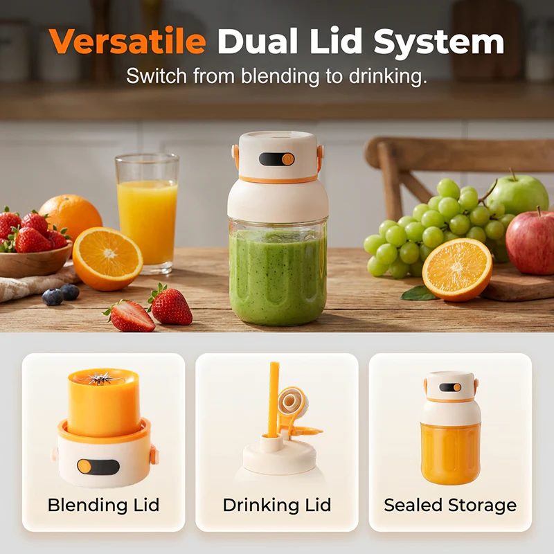 ⏰🔥LIMITED TIME 50% OFF! 🍓 Portable Personal Blender – USB Rechargeable Mini Juicer Cup for Smoothies & Shakes On-the-Go 🥤✨ - Image 2