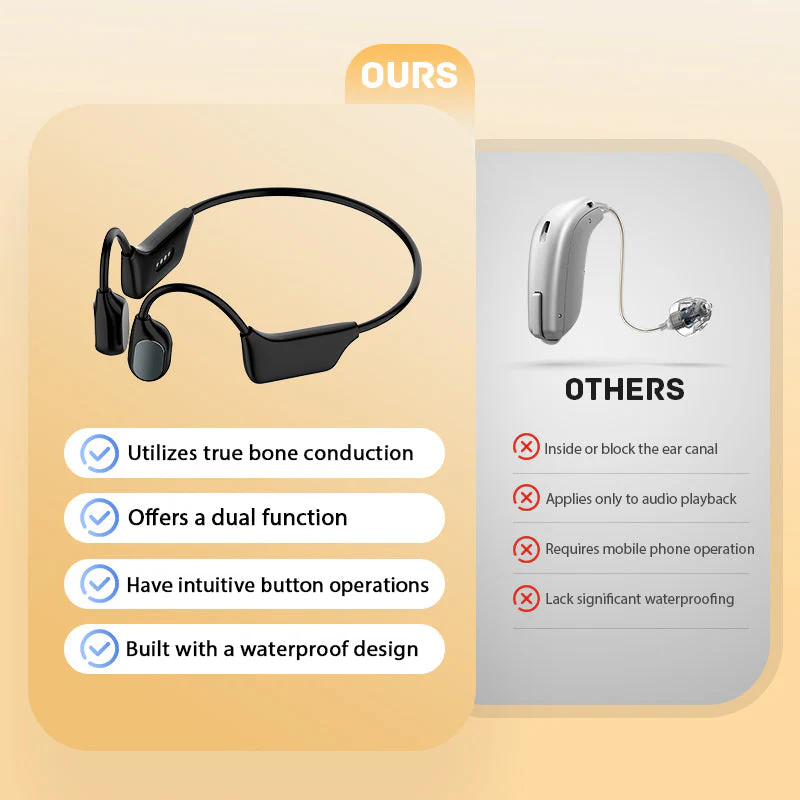 Bone Conduction Smart Hearing Aid Bluetooth Earphones - Image 8