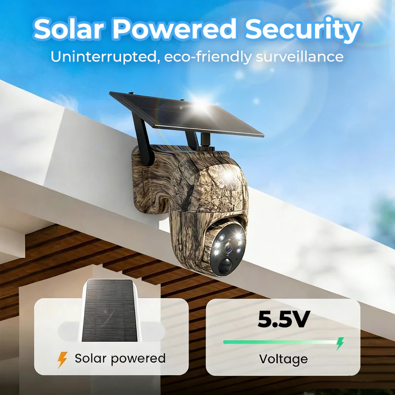 🥳2026 HOT SALE🥳💞50K+ SOLD!🏠⚡ 50% OFF! 4MP Solar PTZ Camera – 355° pan & tilt, eliminates blind spots. Built-in battery, solar rechargeable. Two-way talk, instant alerts. Tough enough for any weather. 🌧️🛡️ - Image 4