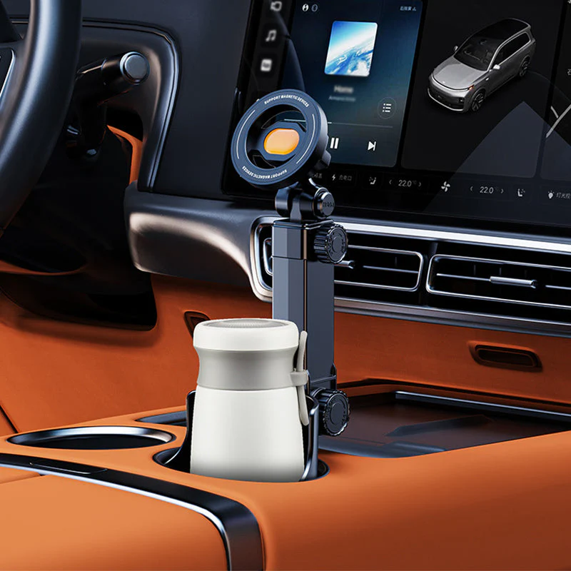 🧲Car Cup Holder Phone Mount – 360° Adjustable, Strong N52 Magnet, One-Hand Operation, Fits All Phones, Stable Magnetic & Clamp Models for Safe Driving - Image 2