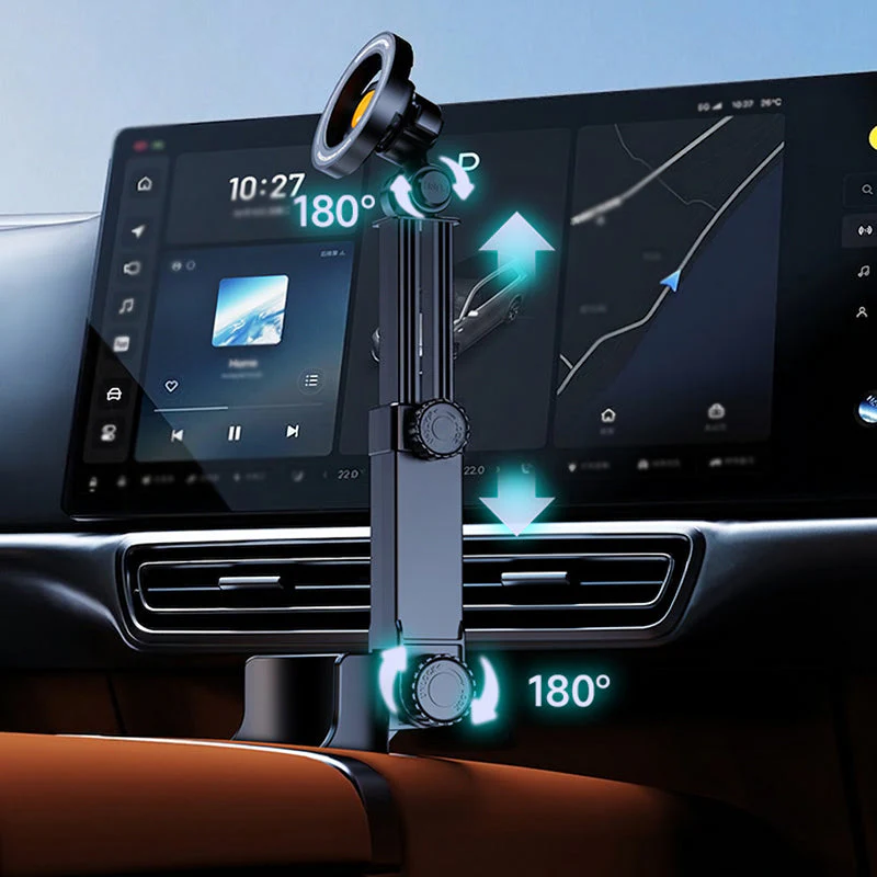 🧲Car Cup Holder Phone Mount – 360° Adjustable, Strong N52 Magnet, One-Hand Operation, Fits All Phones, Stable Magnetic & Clamp Models for Safe Driving - Image 3