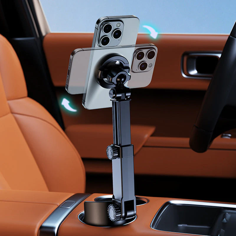 🧲Car Cup Holder Phone Mount – 360° Adjustable, Strong N52 Magnet, One-Hand Operation, Fits All Phones, Stable Magnetic & Clamp Models for Safe Driving - Image 4
