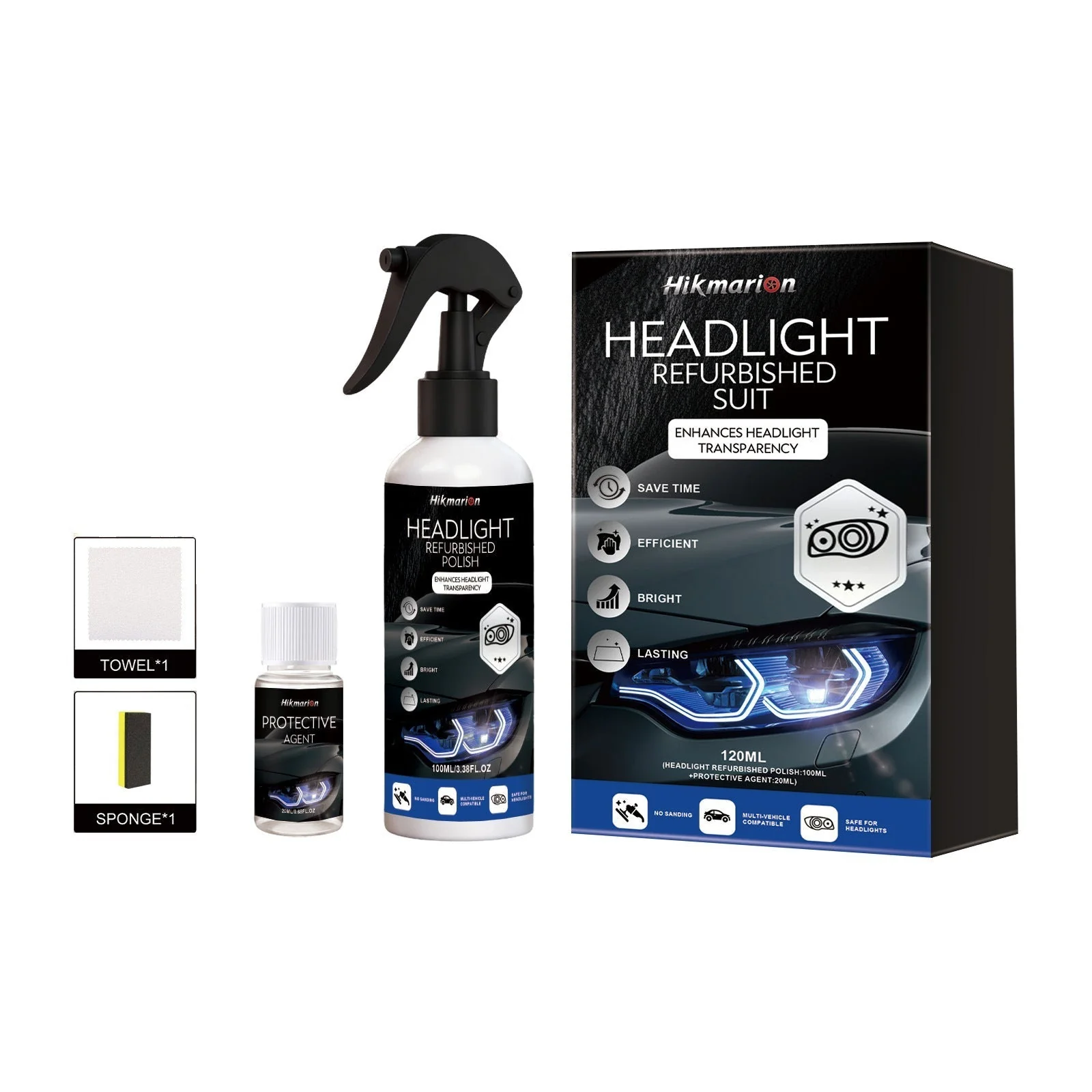 🚗 50% OFF NOW! 🔆 Headlight Restoration Kit – Instant Clarity, Safe Formula & UV Shield ✨ - Image 2