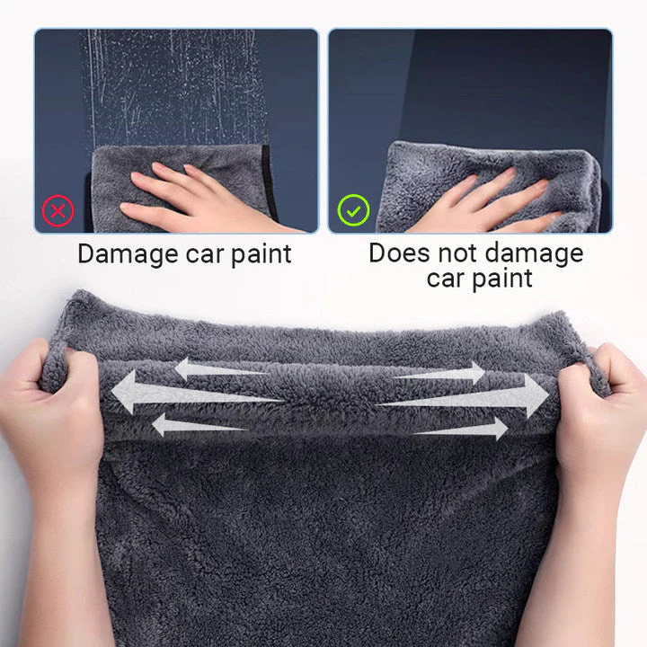 Thickened Absorbent Microfiber Cleaning Towel for Car - Image 4