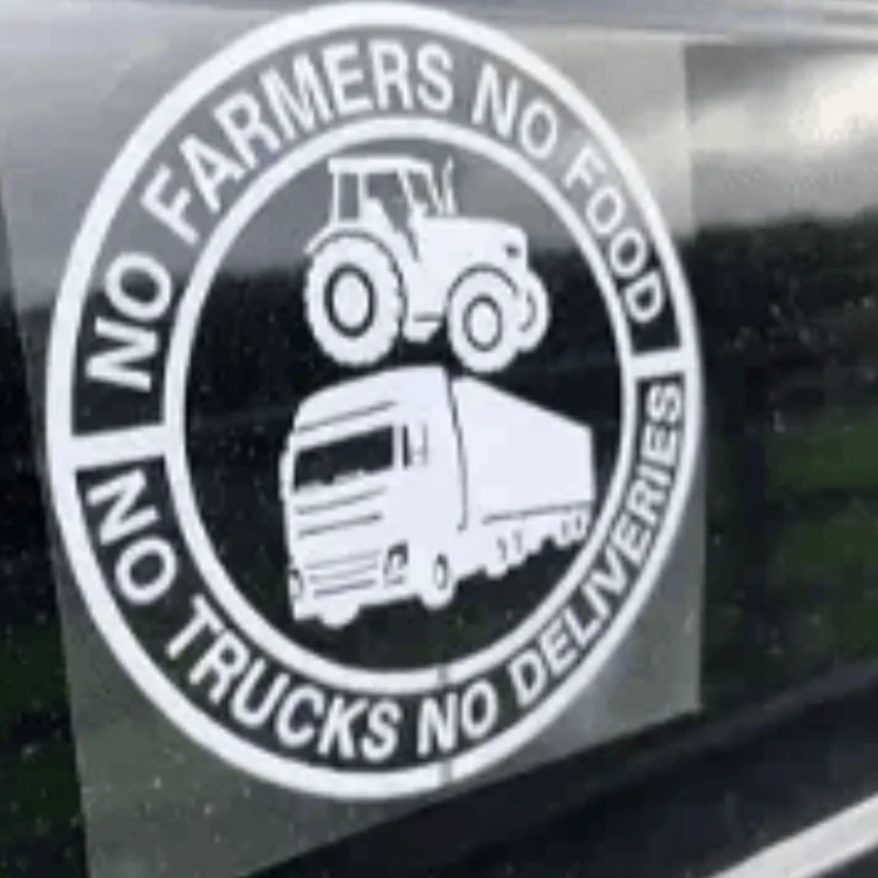 Car Vinyl Sticker: No Farmers No Food - No Trucks No Deliveries - Image 6