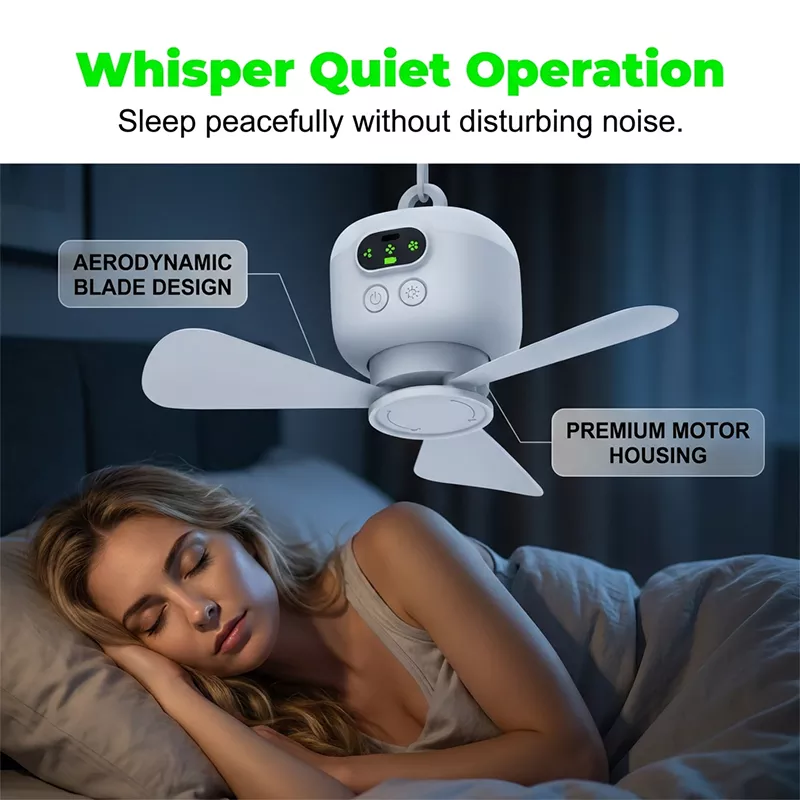 ⏳🔥LIMITED-TIME 50% OFF! 🌬️ Rechargeable Ceiling Fan with LED Lights – Cool & Bright Anywhere ✨ - Image 5