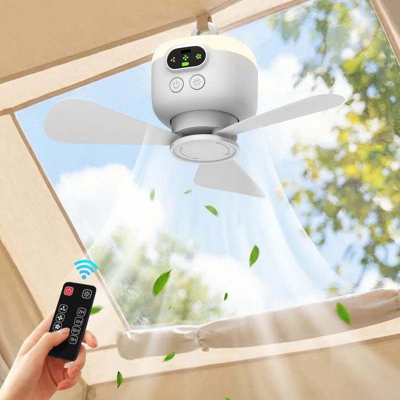 ⏳🔥LIMITED-TIME 50% OFF! 🌬️ Rechargeable Ceiling Fan with LED Lights – Cool & Bright Anywhere ✨ - Image 6