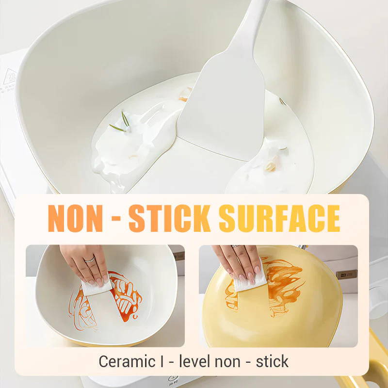 Ceramic Nonstick Frying Pan Skillet with Lid - Image 3