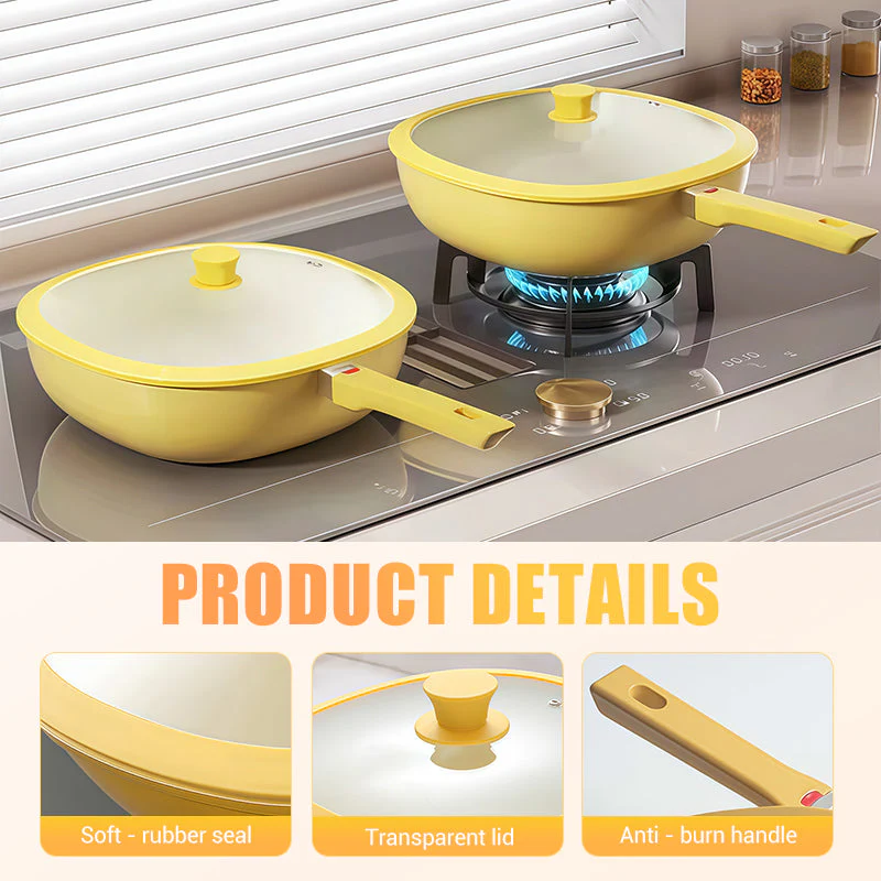 Ceramic Nonstick Frying Pan Skillet with Lid - Image 7