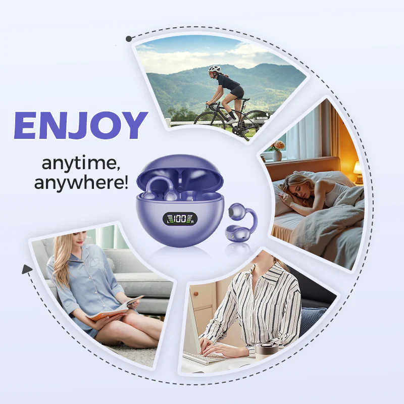 Comfort Open-Ear Clip-On Bluetooth Earbuds - Image 2