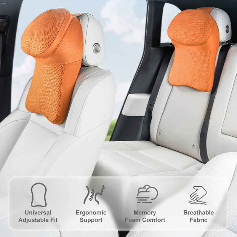 Comfortable Car Headrest & Lumbar Pillow - Image 5