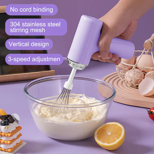 🍳 Embrace Cord-Free Cooking Freedom✨ Cordless Handheld Electric Mixer - For Effortless, Mess-Free Mixing Anytime, Anywhere! 🎉 - Image 4