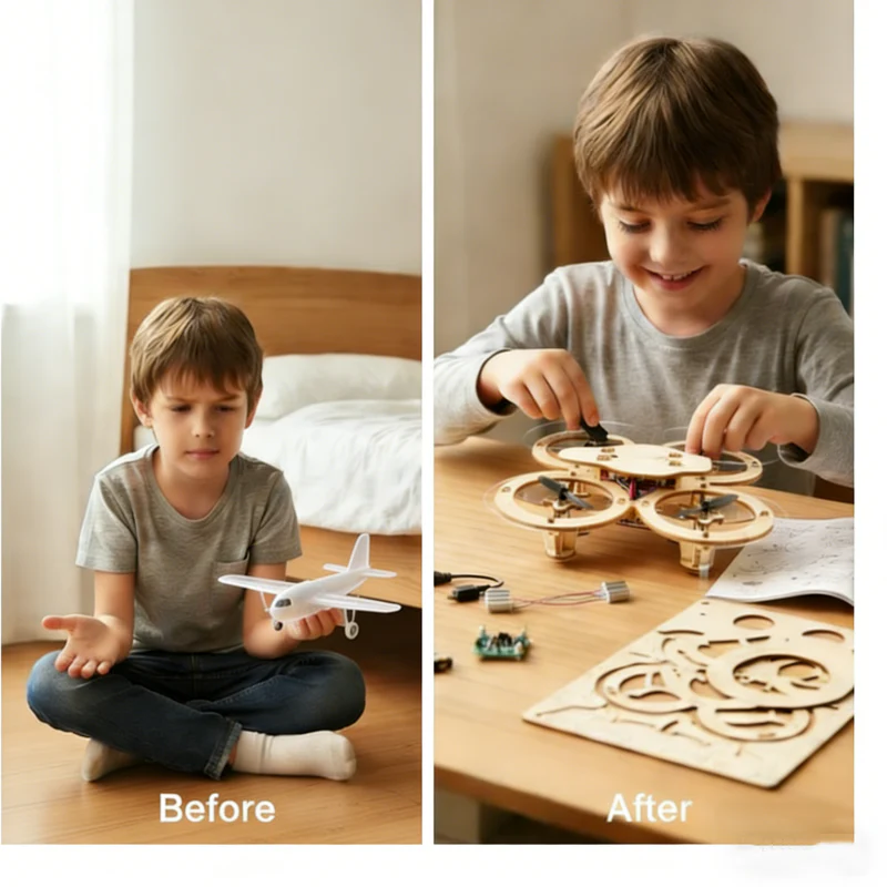 🎁🔥 HOT SALE 50%OFF 🔥🧩 DIY Wooden Drone Building Kit 🚁 - Image 7