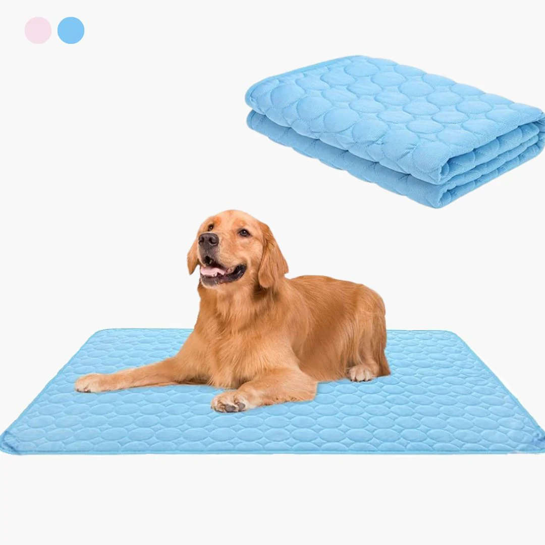 ❄️Give your furry friend a cool summer!🧊Pet Cooling Ice Silk Mat – Summer Cooling Pet Bed Pad for Dogs and Cats, Breathable Washable Sleeping Cushion for Indoor and Outdoor Use, Lightweight Cooling Crate and Sofa Pet Mat - Image 3
