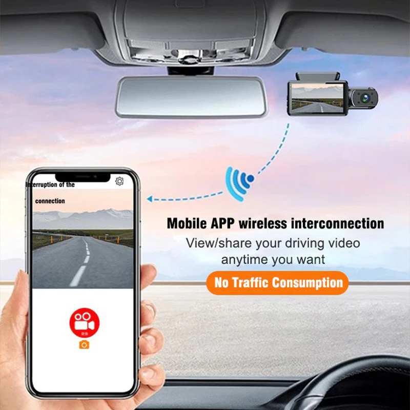 Vehicle Night Vision 3- Channel Dash Camera - Image 3
